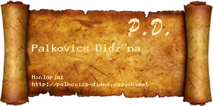 Palkovics Diána névjegykártya